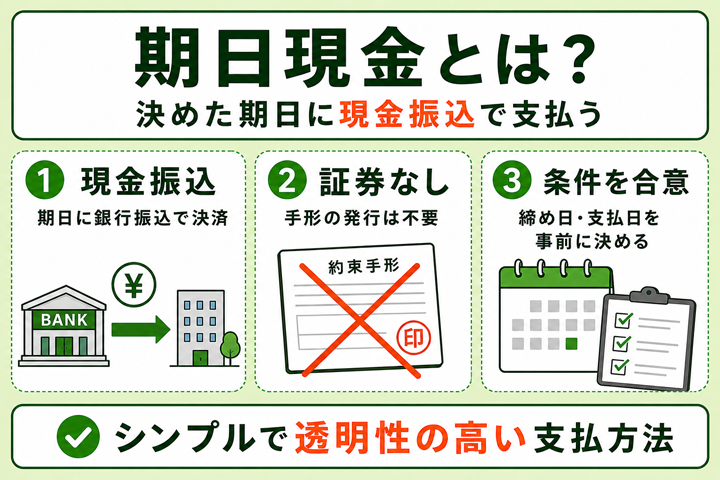 期日現金の説明
