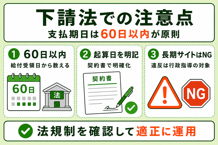 期日現金に関わる法規制と実務で注意すべきポイント