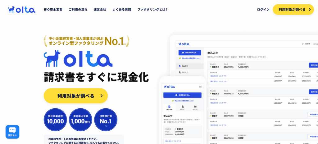 OLTAクラウドファクタリング