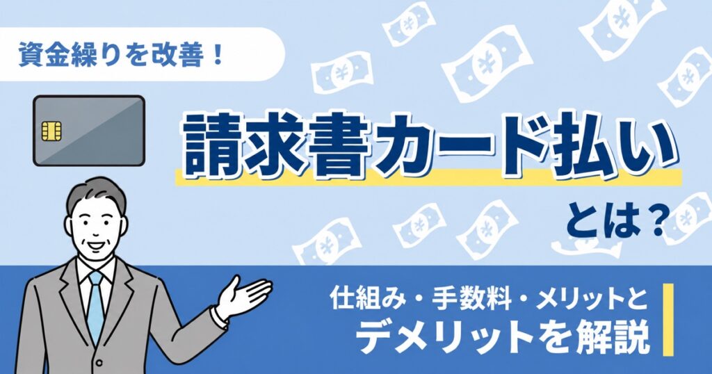請求書カード払いとは？仕組み・手数料・メリットとデメリットを解説